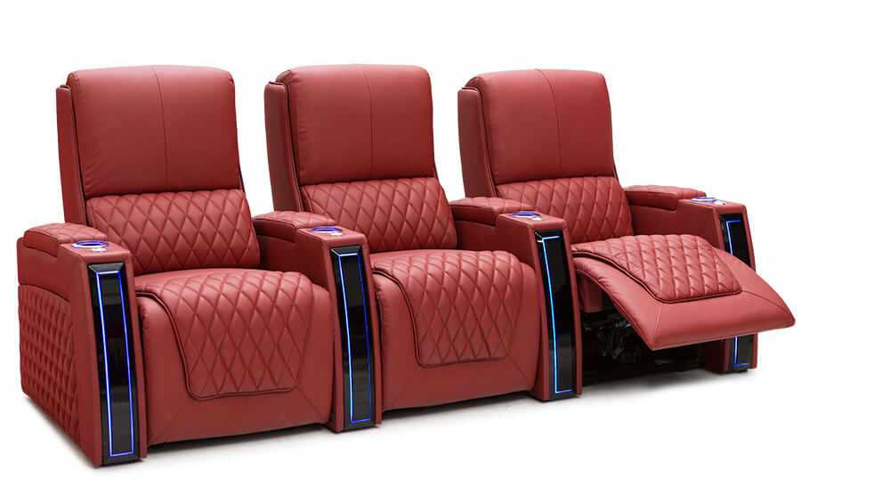 Multifunctional Electric Genuine Leather Home Theatre Seating #1895  with 3 motors