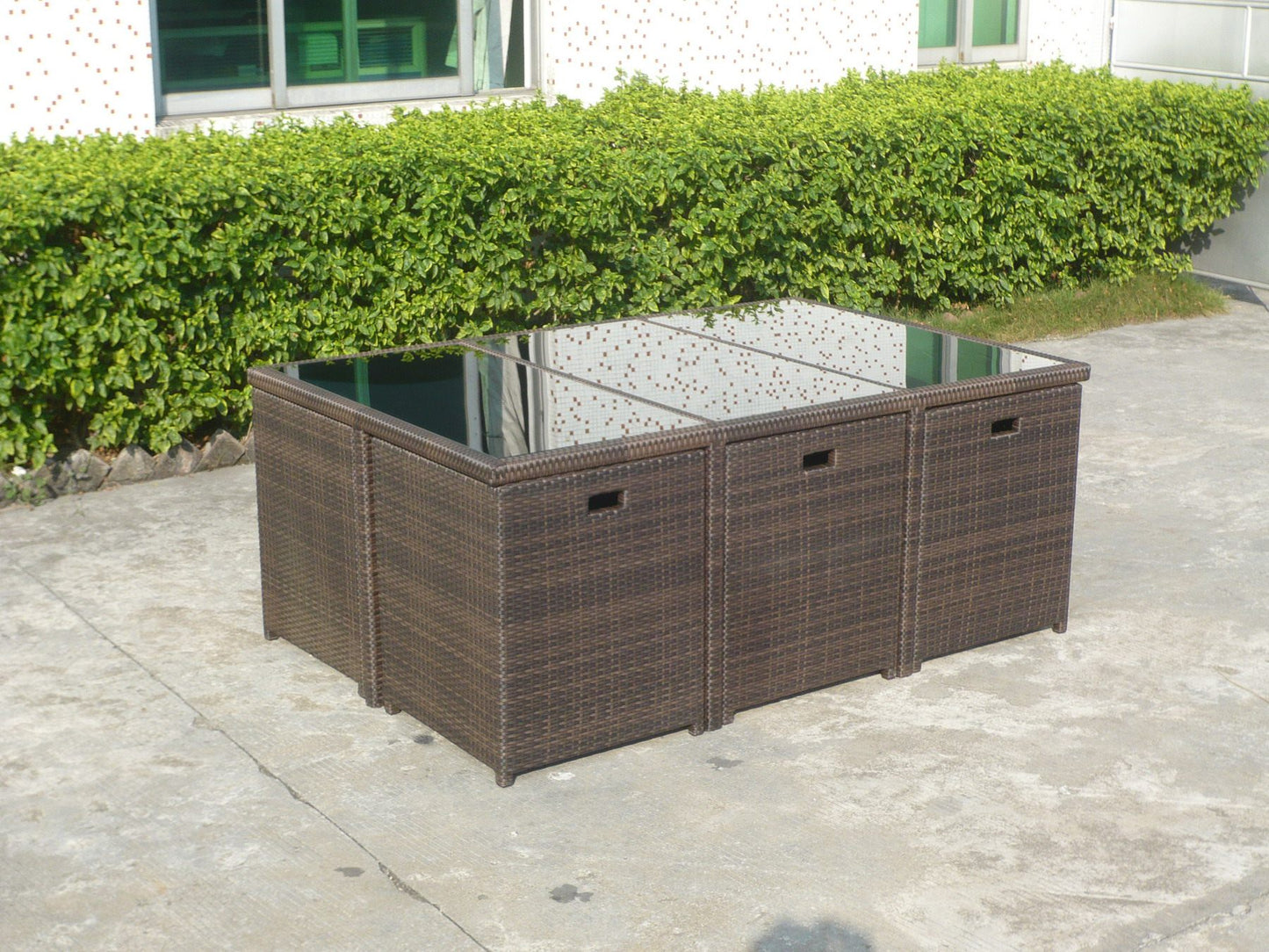 Beauty Cube 11pcs rattan Dining Set by order