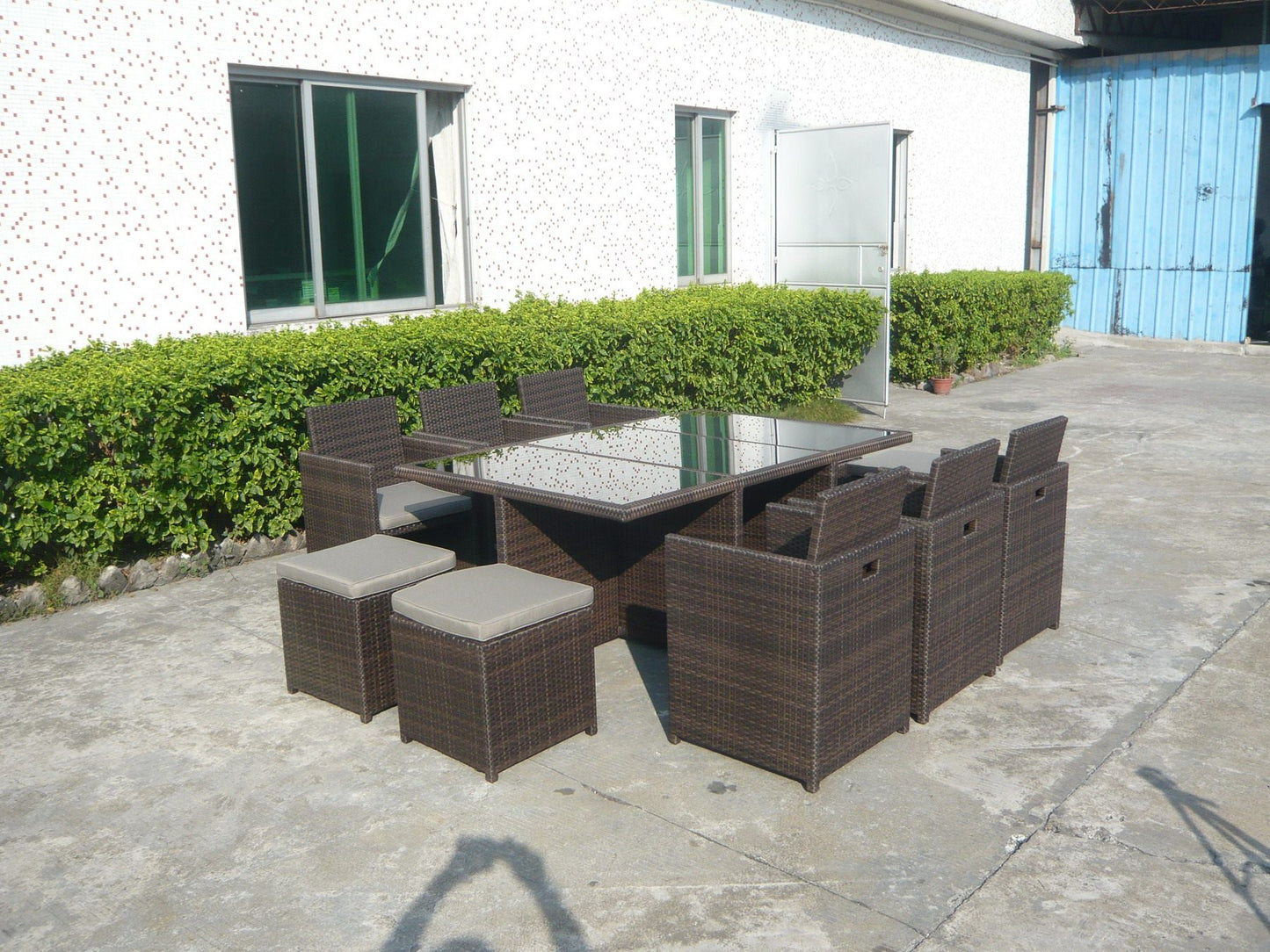 Beauty Cube 11pcs rattan Dining Set by order