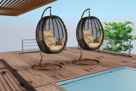 #610 Thick round rattan Swing Chair *Special*